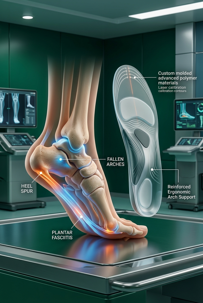 Custom Multi-Density Diabetic Foot Insoles